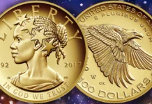 2017 American Liberty 225th Anniversary Gold Coin Proof 2017 United States Mint 225th Anniversary Gold $100 Coin. Image: United States Mint / CoinWeek.