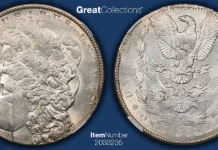 Mint Error 1887 Morgan Silver Dollar Double Struck 2nd Strike 25% Off Center NGC MS-61 (Ex. Fred Weinberg)