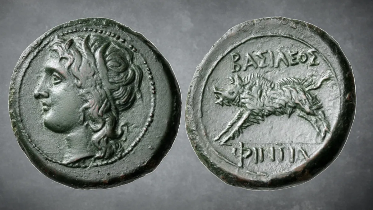 Phintias, tyrant, 287-279 BCE. Bronze Unit (21 mm, 6.92 g). Attractive and well-struck with a dark brown-green patina. Image: Nomos AG / CoinWeek.