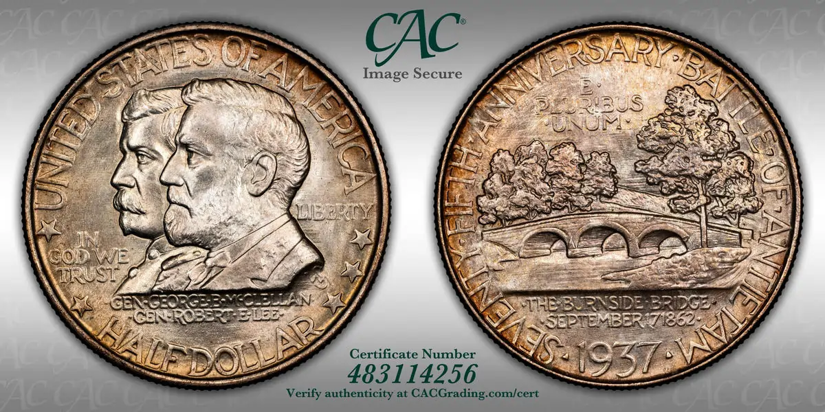 1937 Antietam Anniversary. MS-66 (CACG).