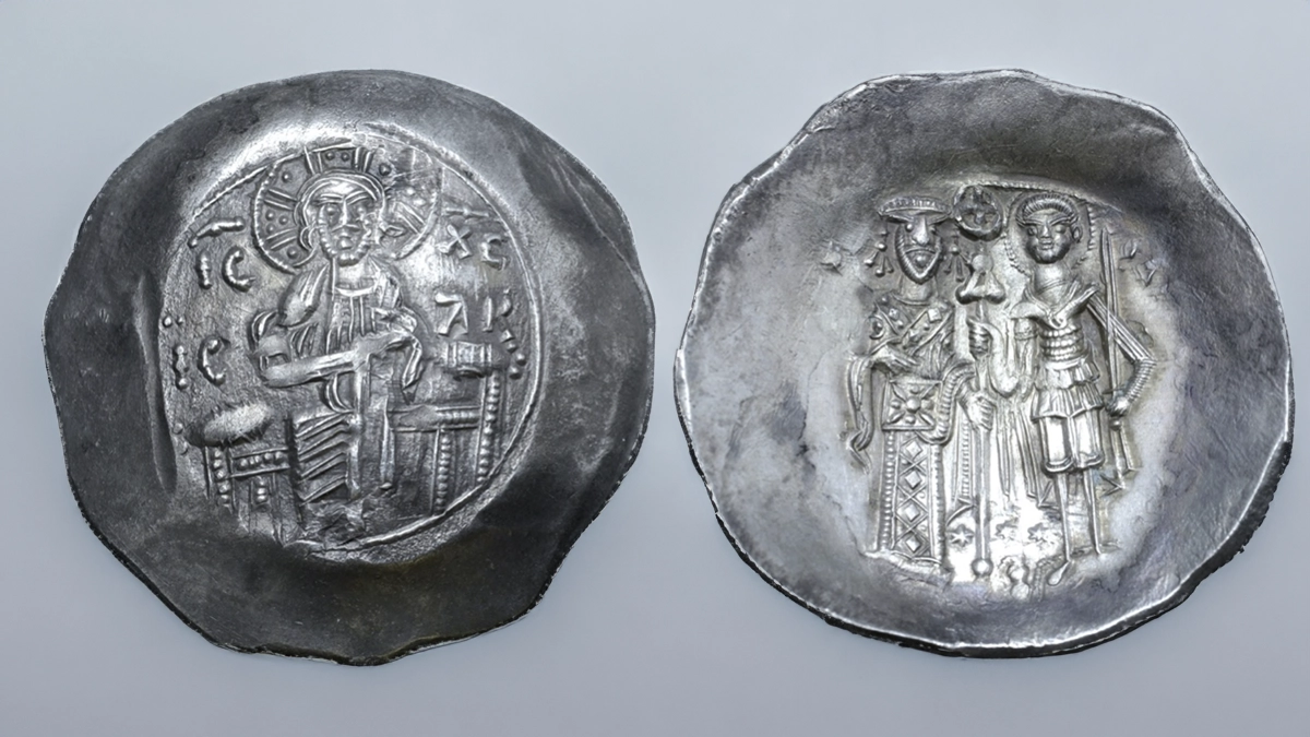 Empires in Exile: Coins of the Byzantine Successor States - Empire of Thessalonica, Theodore Comnenus-Ducas AR Aspron Trachy. Thessalonica mint, AD 1224-1230. Image: Roma Numismatics, Ltd. / CoinWeek.