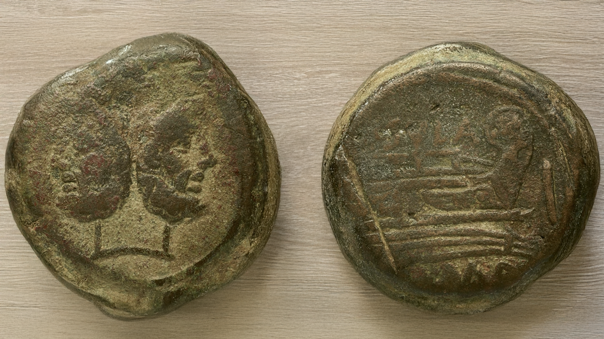 Figure 8. As of Publius Cornelius Sulla, 151 BCE. RRC 205/2. BnF REP-9323. Source gallica.bnf.fr / BnF.