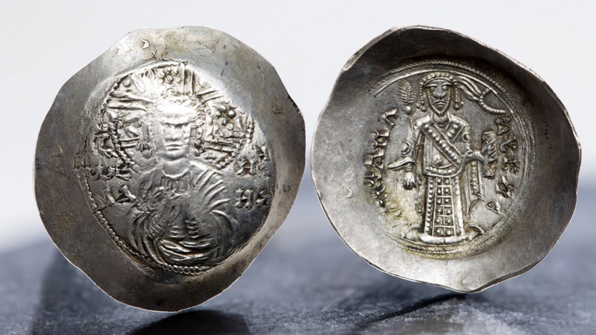 Michael I Angelus. Silver Aspron Trachy (3.54 g), ca. 1204. Mint of Arta. Image: New York Sale I / CoinWeek.