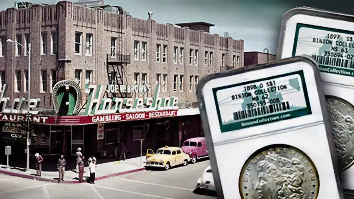 The Binion Hoard Morgan dollars were accumulated by the Horseshoe Casino magnate.