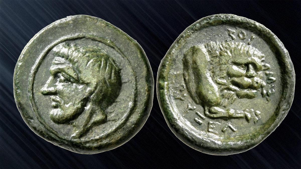 This is an image of a bronze of Hebryzelmis.