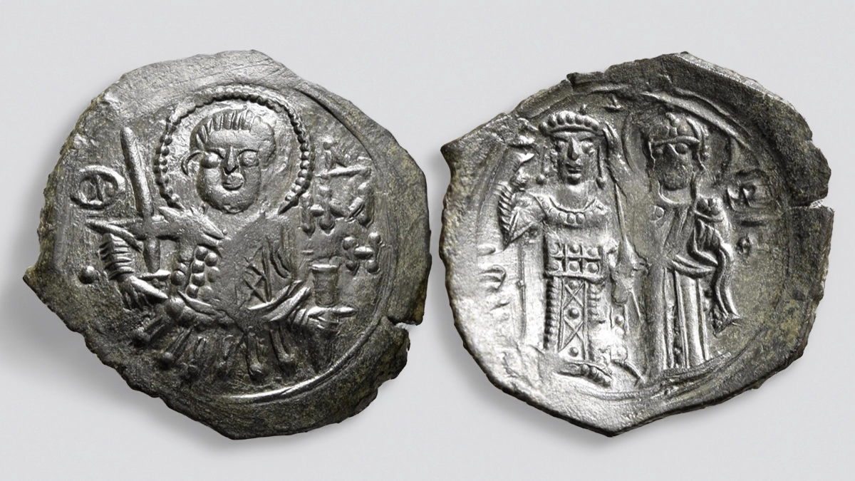 Empires in Exile: Coins of the Byzantine Successor States - John Comnenus-Ducas, as emperor of Thessalonica, 1237-1242. Trachy (Bronze, 22 mm, 1.92 g, 6 h), Thessalonica. Image: Leu Numismatik AG / CoinWeek.