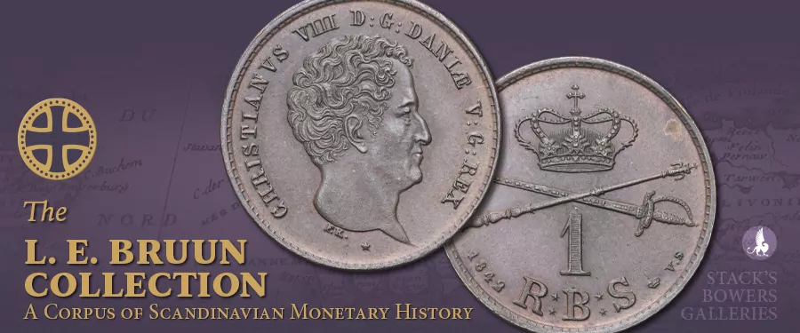 A Mint State Skilling From Christian VIII of Denmark in Stack's Bowers Bruun Collection Part II