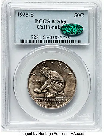 1925-S 50C California, MS65 PCGS. CAC