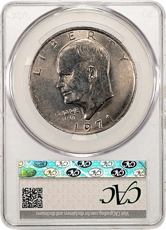 CAC Certified Unique Eisenhower Brockage w 10C Planchet