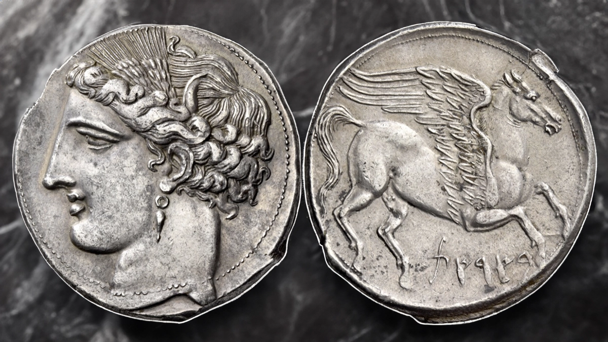 Carthaginians in Sicily and North Africa. Decadrachm, Carthage circa 260. Image: Numismatica Ars Classica / CoinWeek.