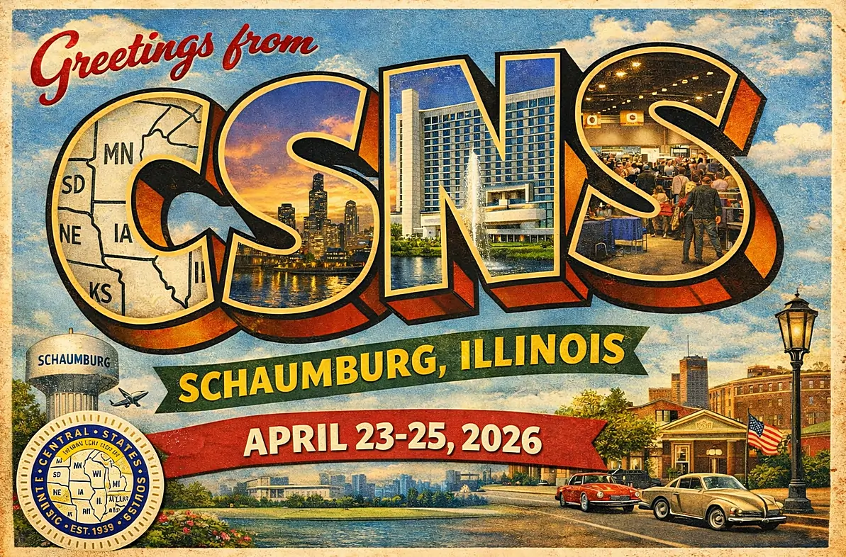 Central States Numismatic Society 2026 Postcard