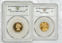 Elusive Liberty Head U.S. Gold Coins in Upcoming DLRC Auctions Selections from Del Loy Hansen's Half Eagle Collection. Image: DLRC