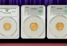 Quarter Eagles From Hansen Collection, Dahlonega Mint Highlights of DLRC Auctions Del Loy Hansen Quarter Eagles. Image: DLRC/CoinWeek.