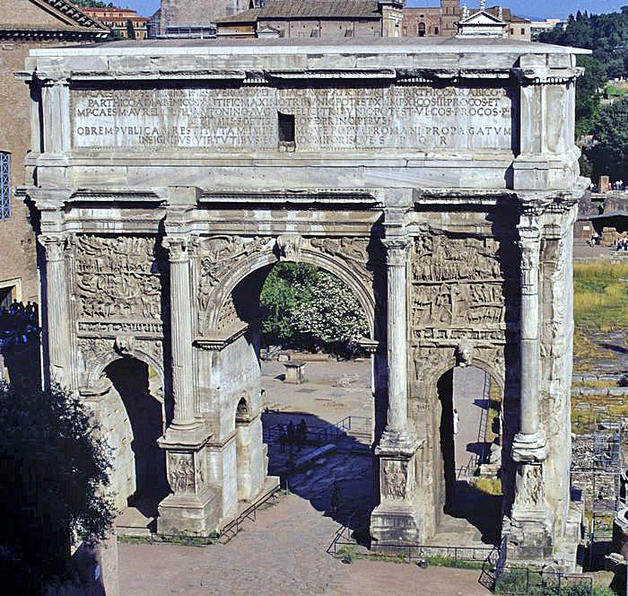 Figure 1: Triumphal Arch of Septimius Severus in the Roman Forum, Italy.