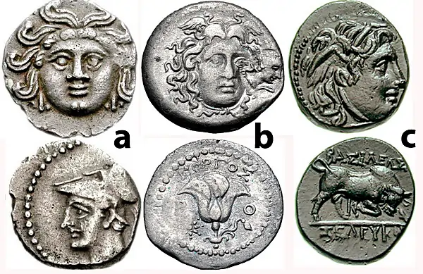 Medusa On Greek Coins
