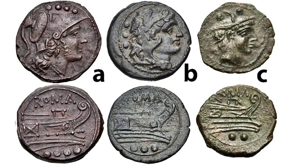 Figure 6: Sardinia, Roman Republic. a)