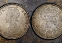 Heritage Spotlights World and Ancient Coins of India in Upcoming Auction 1881 Indian Half Rupee. Image: Heritage Auctions/CoinWeek.