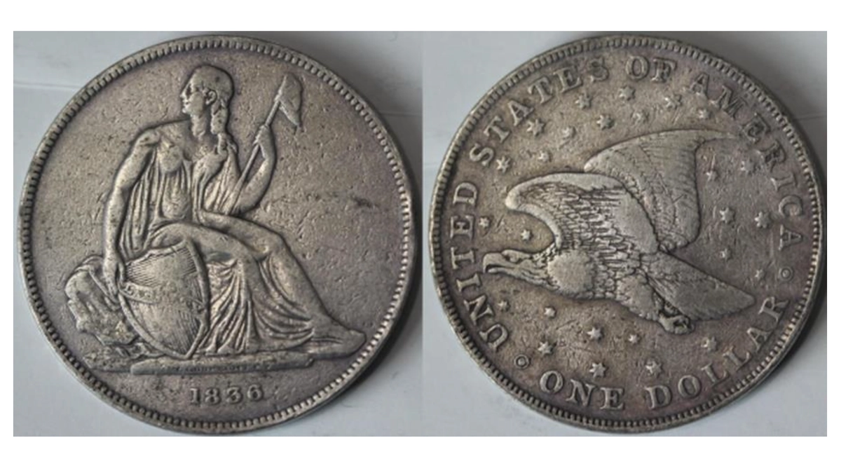 Counterfeit 1836 Gobrecht Dollar.