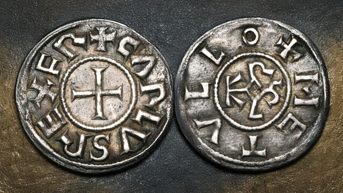 Karl Class 3 Melle Silver denier, 793/794, Melle. 1.60g. MEC I, 92. Image: Jean Elsen & ses Fils S.A. / CoinWeek.