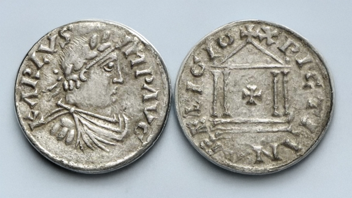 Karl Class 4 portrait Silver Denier, undetermined mint. c. 812-814. 1.53 g Depeyrot 1166. Image: Künker / CoinWeek.