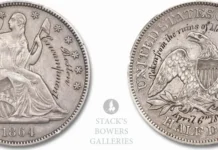 Stack's Bowers to Offer 1864 Boston Masonic Lodge Seated Liberty Half Dollar. Image: Stack's Bowers