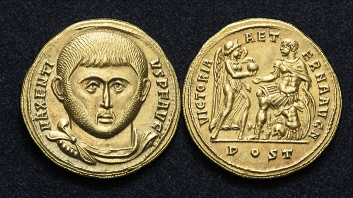 Maxentius augustus, 307 – 312. Aureus, Ostia circa 310-312. Image: Numismatica Ars Classica/CoinWeek.