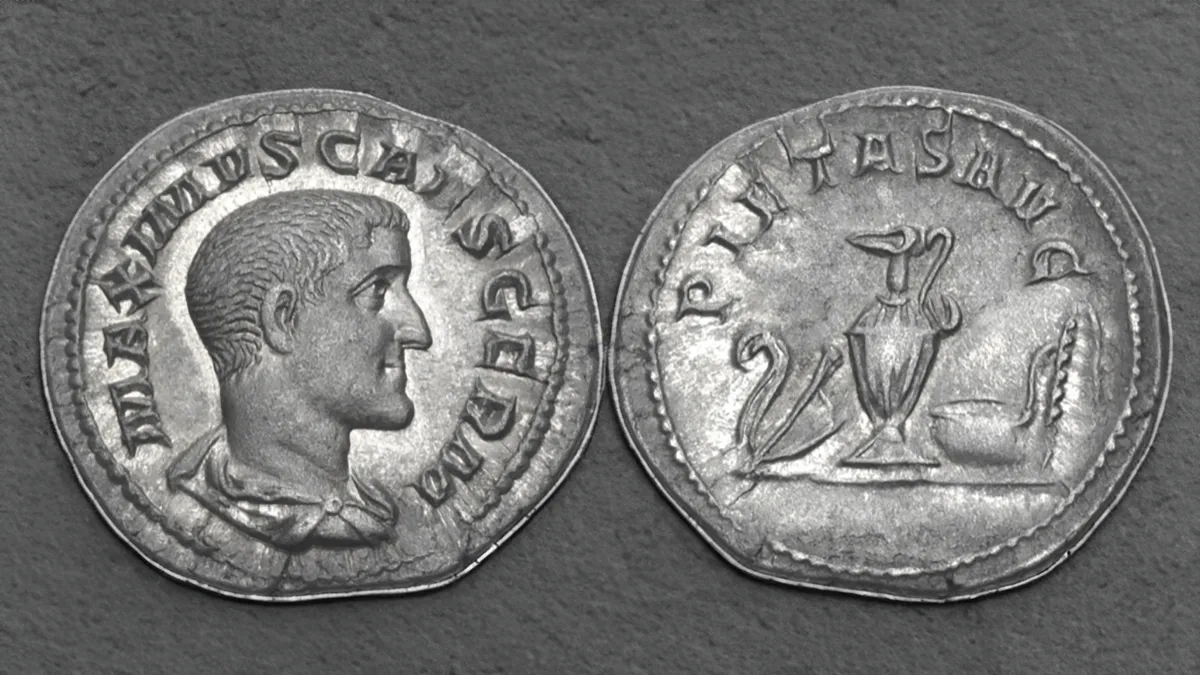 Maximus. Caesar, AD 235/6-238. AR Denarius. Image: Classical Numismatic Group/CoinWeek.