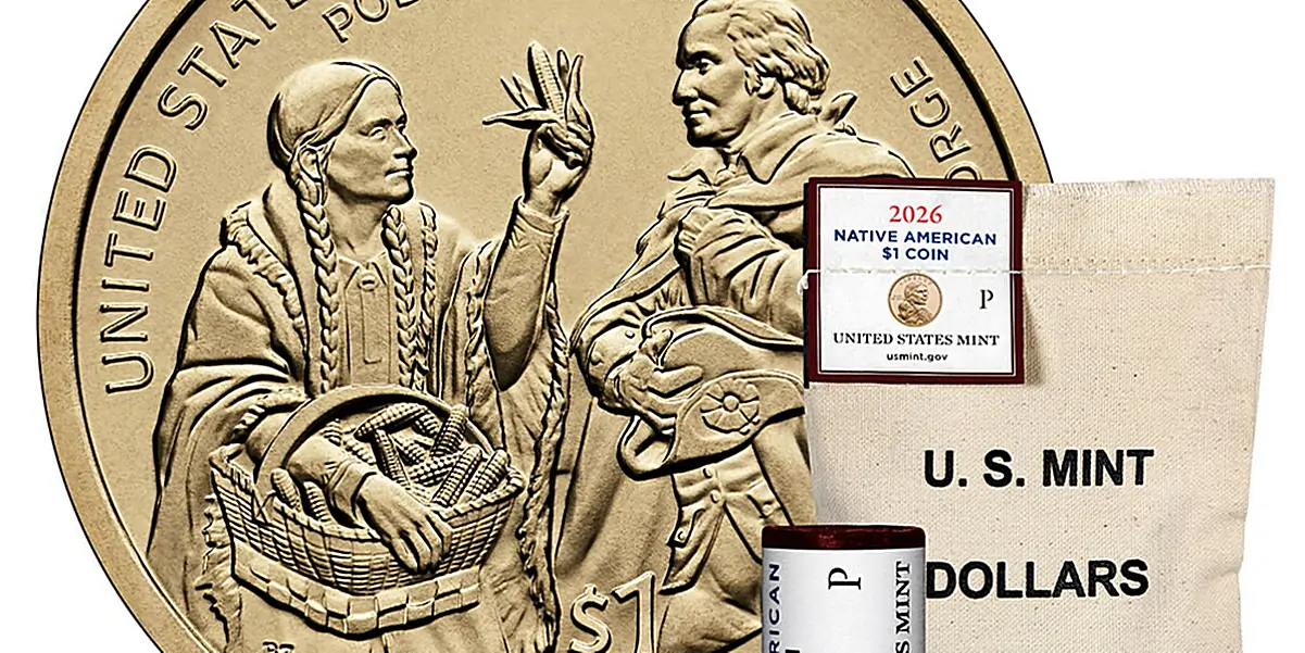 Native American $1 Coin 2026 Rolls and Bags