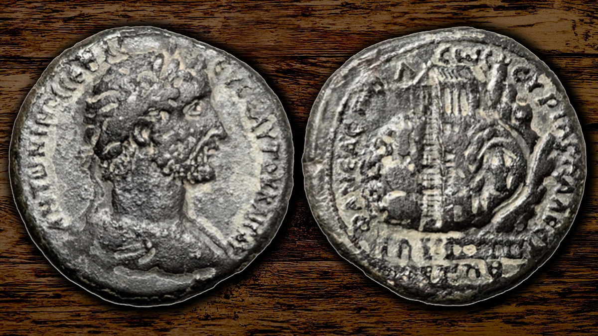 Neapolis, Samaria. Antoninus Pius (138 - 141 AD). Bronze (34 mm, 24.57 g ). Image: Heritage Auctions / CoinWeek.