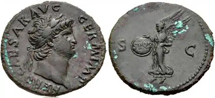 Roman Bronze of Nero. Image: CNG.