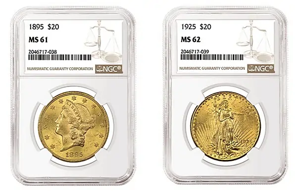 NGC-graded Double Eagles. Image: NGC.