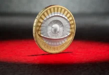 The Royal Mint has honored author George Orwell with a new collectible coin. Big Brother is Watching You. Image: Royal Mint.