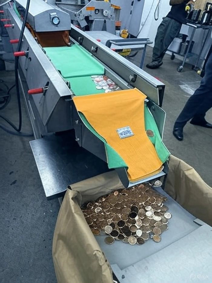 Behind the scenes at the Osborne Mint. Image: Jeff Garrett with AI Upscaling.