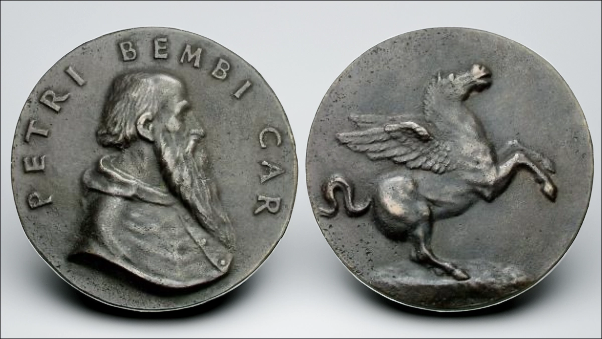 Pietro Bembo (1470-1547), cardinal and humanist. 1539 bronze medal, attributed to Benvenuto Cellini. Image: Astarte S.A.