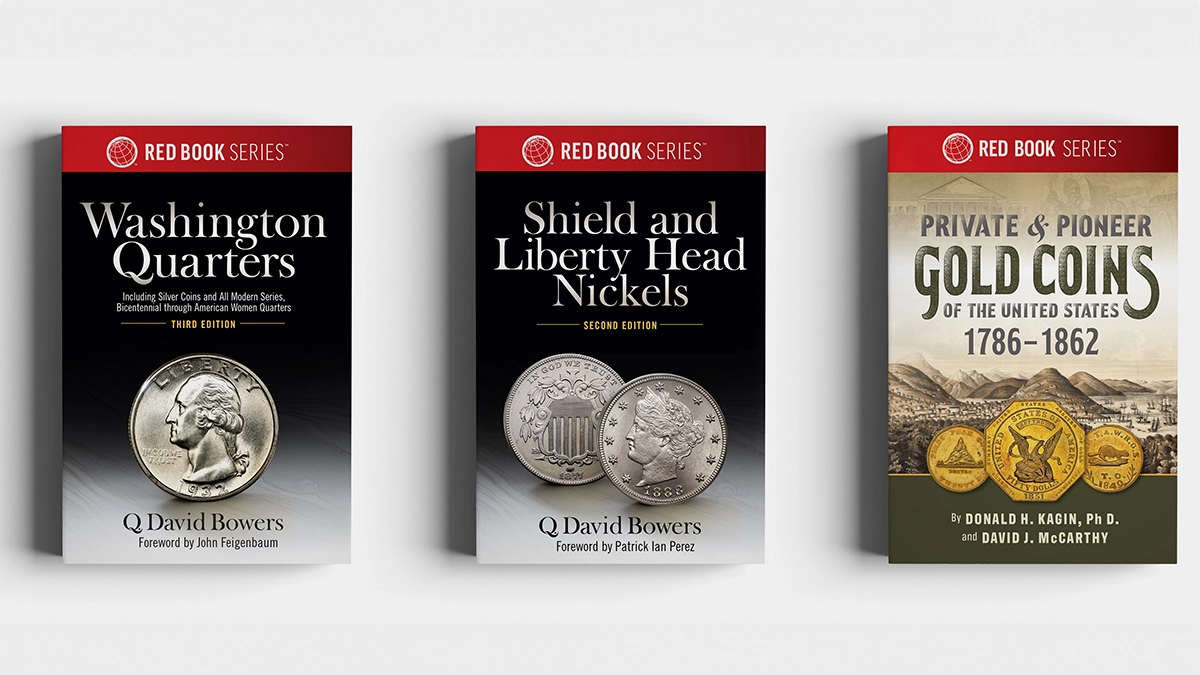 Three upcoming Red Book Series coin collecting books. Image: Whitman Brands.