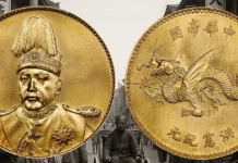The "Flying Dragon" Dollar of the Hung-hsien Emperor in Gold