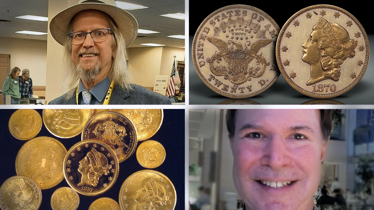 This is an image of the Great American Coin & Collectibles Show exhibits and speakers.