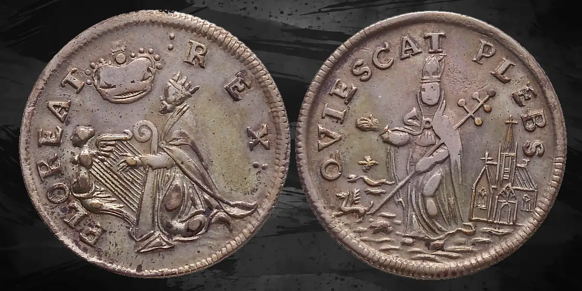 Undated St. Patrick's Farthing. Silver.