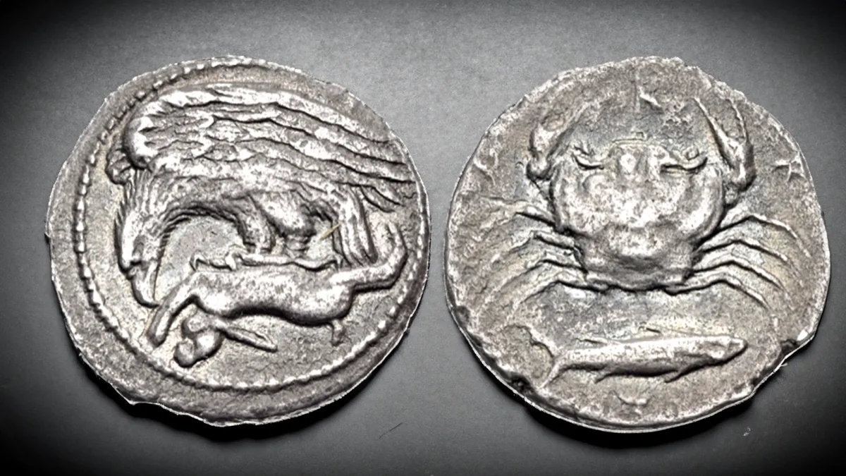Silver Hemidrachm of Akragas. c. 420-410 BC. (15mm, 1.93 g, 12h). Image: CNG / CoinWeek.