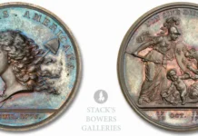 Sole Finest Silver Libertas Americana Medal in Stack's Bowers August 2024 Global Showcase Auction