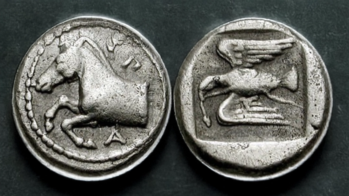 This is an image of a Diobol of Sparadokos, a Thracian coin.