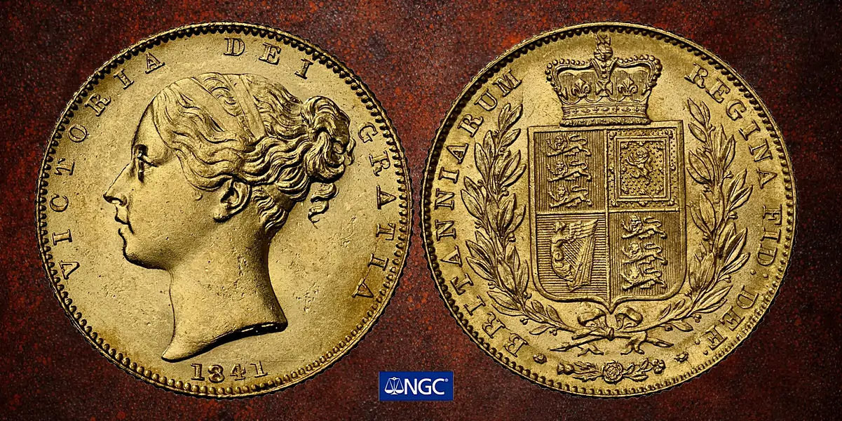 Stack's Bowers NYINC Showcase Auction - GREAT BRITAIN. Sovereign, 1841. London Mint. Victoria.NGC MS-65.
