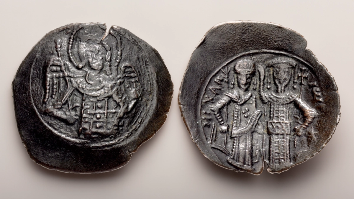 Michael II Comnenus-Ducas, with John III Ducas (Vatatzes). Despot of Epiros, 1237-1271. BI Aspron Trachy (27mm, 2.90 g, 5h). Thessalonica mint. Struck 1248. Image: CNG / CoinWeek.