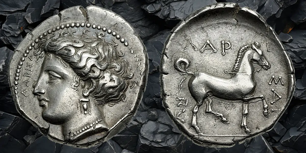 THESSALY, Larissa. Circa 380-370 BC. AR Drachm