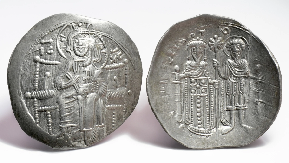 Empires in Exile: Coins of the Byzantine Successor States - EMPIRE OF NICAEA. Theodore I Comnenus-Lascaris (1208-1222). Trachy. Magnesia. Image: Numismatik Neumann / CoinWeek.