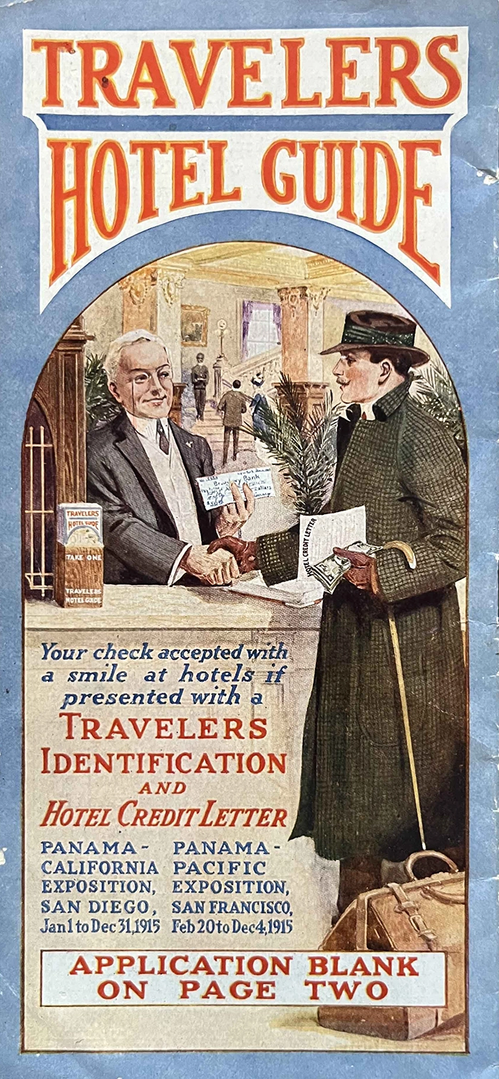 The Travelers Hotel Guide functioned like a letter of credit. Courtesy of Vic Bozarth.