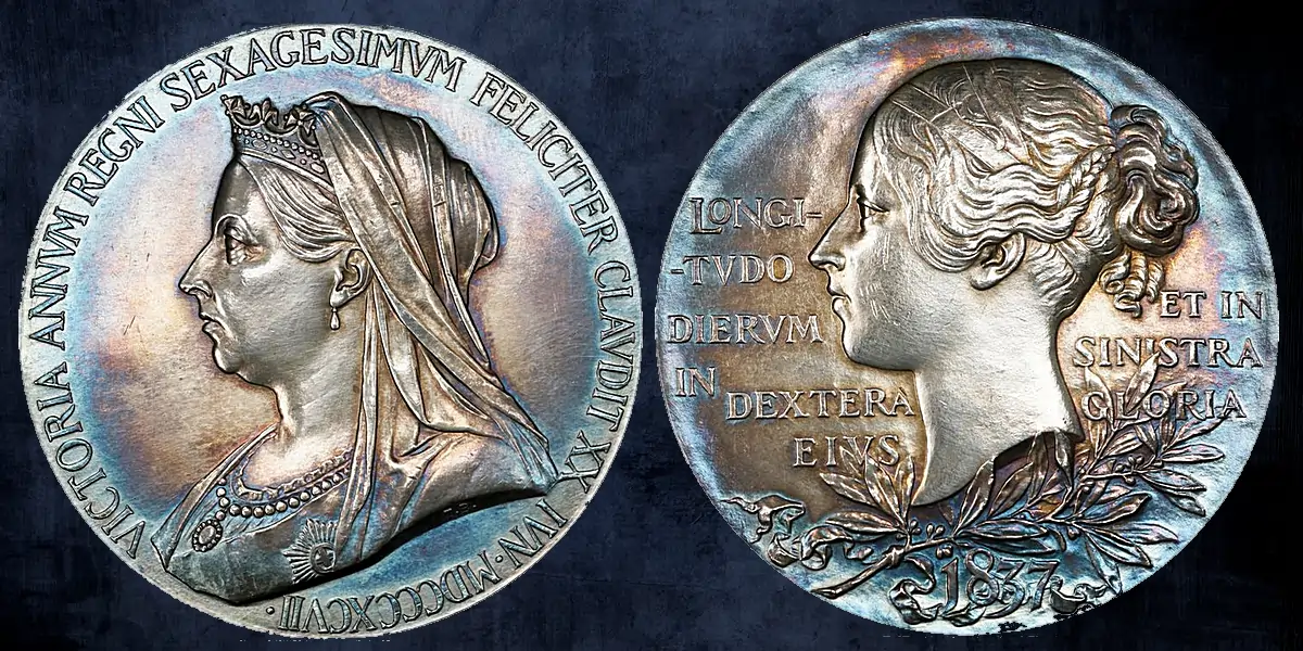 1897 Queen Victoria Diamond Jubilee Silver Medal