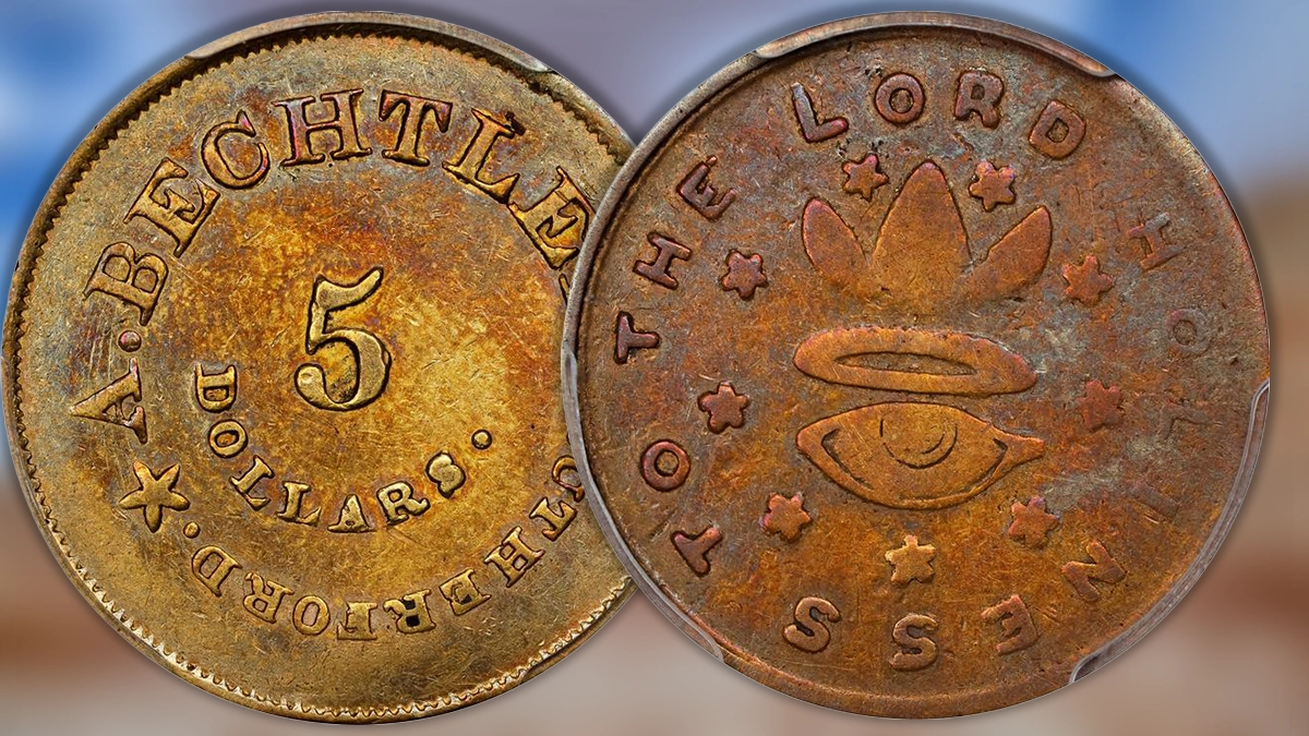 Private gold issues from the Warwick Collection. Image: Stack's Bowers / CoinWeek.